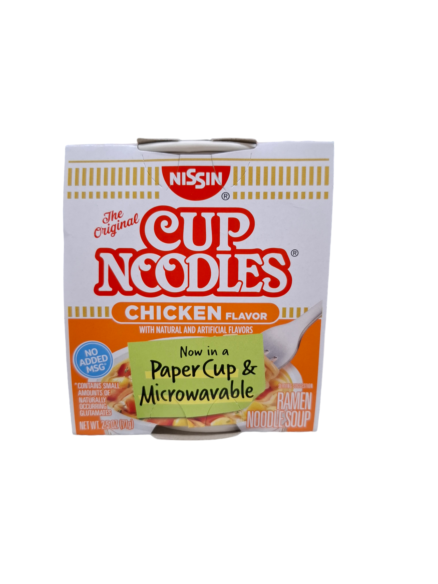 Nissin Cup Noodles Chicken Flavor Paper Cup & Microwavable 71g