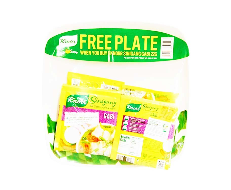 Knorr Sinigang sa Sampalok Mix with Gabi (6 Packs x 22g) + Free Plate