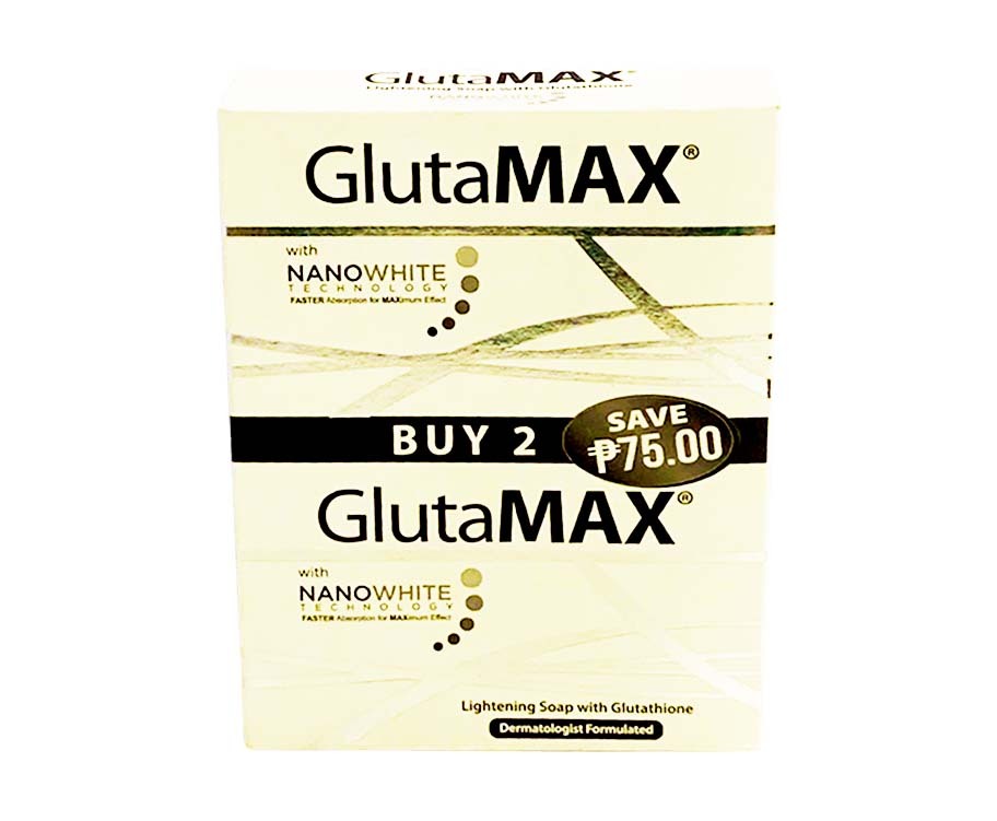 GlutaMAX with NanoWhite Technology Lightening Soap with Glutathione (2 Packs x 135g)